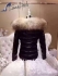 MONCLER TATIE JACKET with fox fur and elastic belt